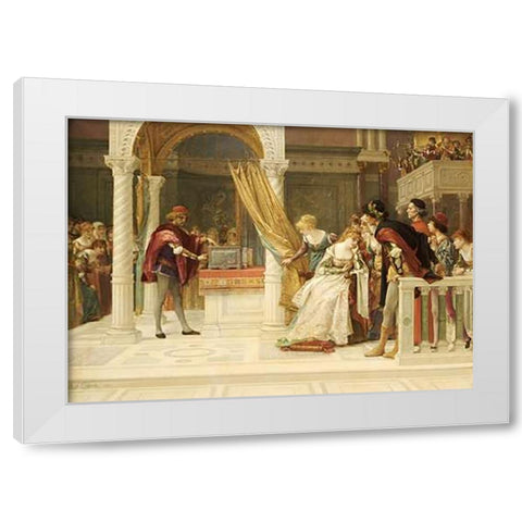 The Merchant of Venice White Modern Wood Framed Art Print by Cabanel, Alexandre