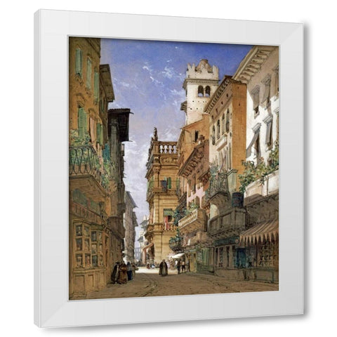 Verona White Modern Wood Framed Art Print by Callow, William