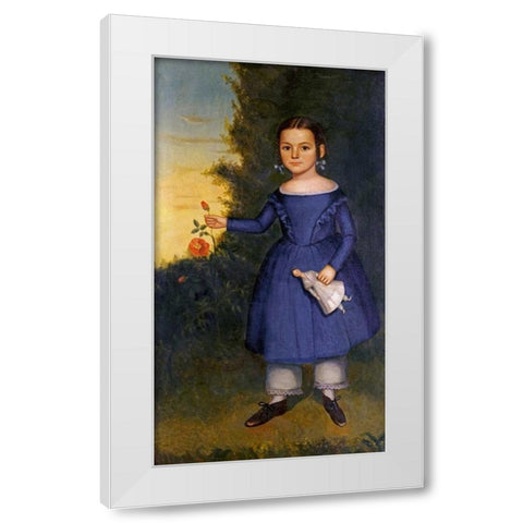 Portrait of Miss Annis Griffen White Modern Wood Framed Art Print by Chandler, Joseph, Goodhue