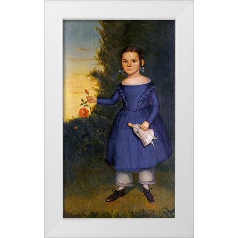 Portrait of Miss Annis Griffen White Modern Wood Framed Art Print by Chandler, Joseph, Goodhue