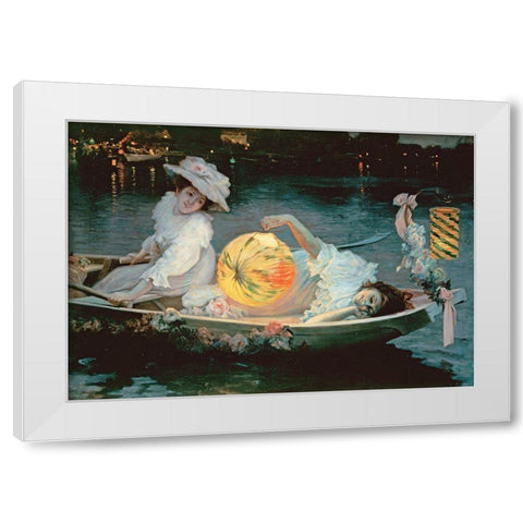Midsummers Eve White Modern Wood Framed Art Print by Checa y Sanz, Ulpiano