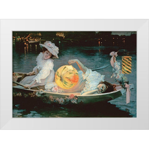 Midsummers Eve White Modern Wood Framed Art Print by Checa y Sanz, Ulpiano