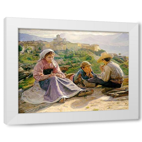 Pastorale, Civita DAntino White Modern Wood Framed Art Print by Clement, Gad Frederick