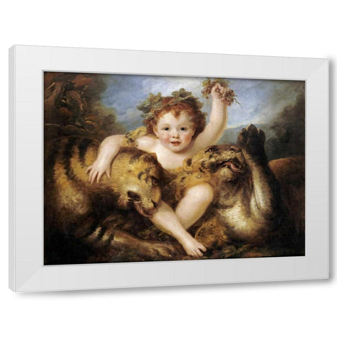 The Infant Bacchus White Modern Wood Framed Art Print by Cosway, Maria