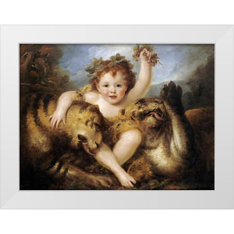 The Infant Bacchus White Modern Wood Framed Art Print by Cosway, Maria