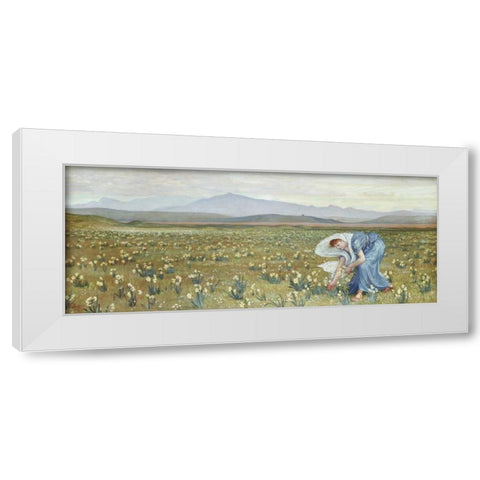 La Primavera White Modern Wood Framed Art Print by Crane, Walter