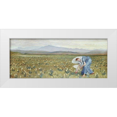 La Primavera White Modern Wood Framed Art Print by Crane, Walter