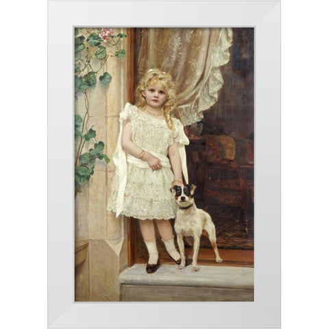 My Best Friend White Modern Wood Framed Art Print by Crawford, Robert Cree