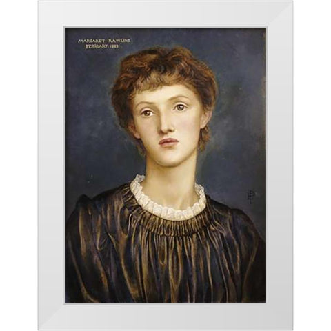 Portrait of Margaret Rawlins White Modern Wood Framed Art Print by De Morgan, Evelyn