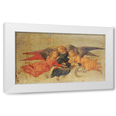 Three Angels White Modern Wood Framed Art Print by Di Giovanni, Bartolomeo