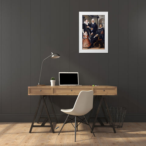 Group Portrait of a Knight of Malta White Modern Wood Framed Art Print by Di Tito, Santi