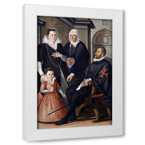 Group Portrait of a Knight of Malta White Modern Wood Framed Art Print by Di Tito, Santi