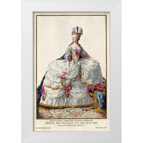 Marie Antoinette White Modern Wood Framed Art Print by Duflos, Pierre