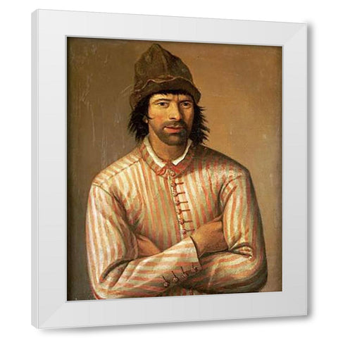 Tsar Peter The Great White Modern Wood Framed Art Print by School, Dutch