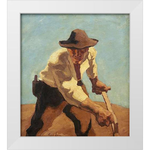 Der Macher White Modern Wood Framed Art Print by Egger-Lienz, Albin