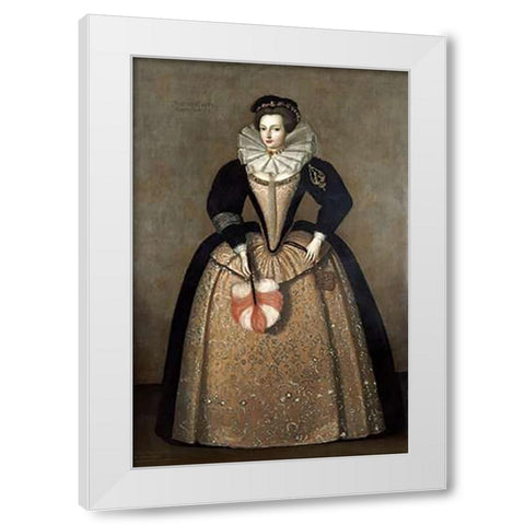 Elizabeth Sydenham, Lady Drake White Modern Wood Framed Art Print by English School
