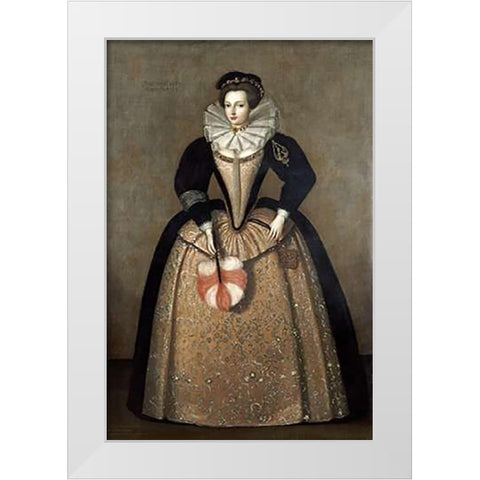 Elizabeth Sydenham, Lady Drake White Modern Wood Framed Art Print by English School