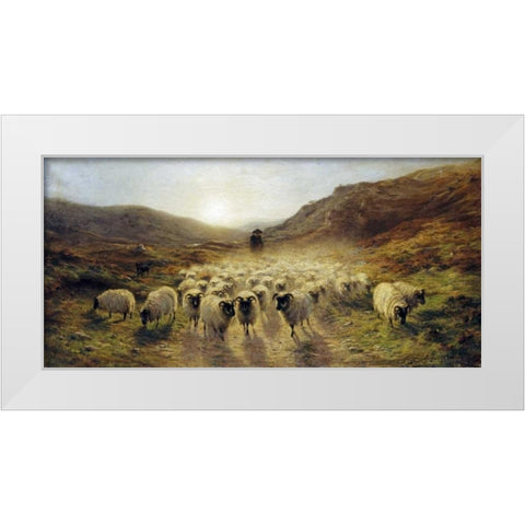 Leaving The Hills White Modern Wood Framed Art Print by Farquharson, Joseph