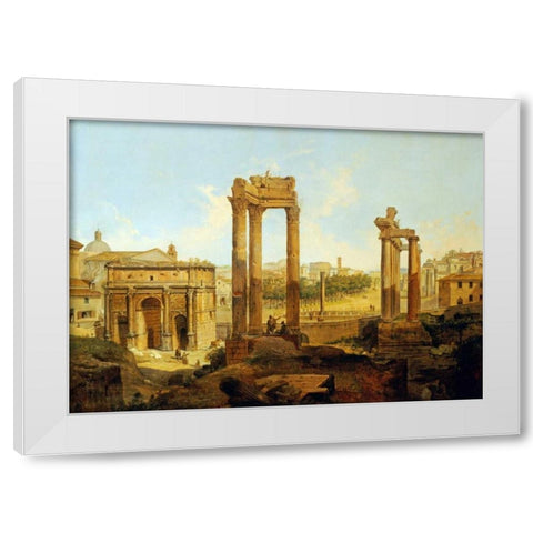 The Forum, Rome White Modern Wood Framed Art Print by Faure, Jean Victor Louis