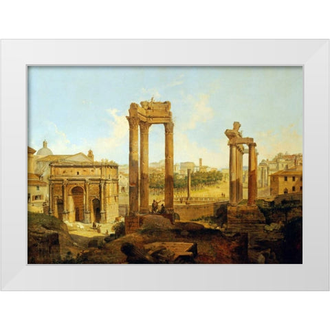 The Forum, Rome White Modern Wood Framed Art Print by Faure, Jean Victor Louis