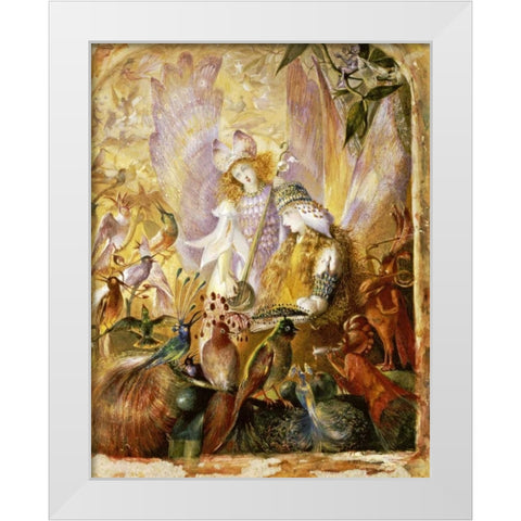 The Concert White Modern Wood Framed Art Print by Fitzgerald, John Anster