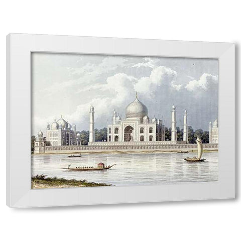 The Taj Mahal White Modern Wood Framed Art Print by Forrest, Charles Ramus