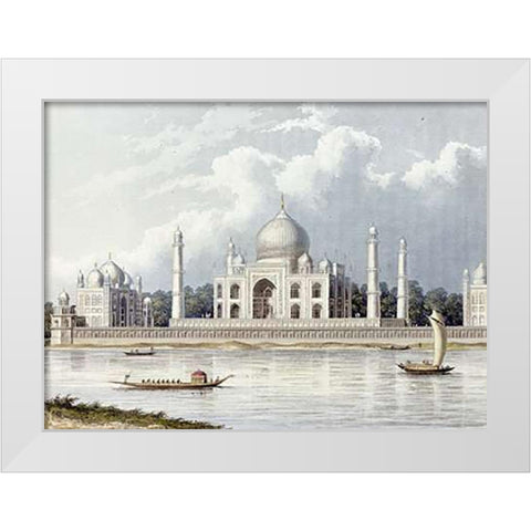 The Taj Mahal White Modern Wood Framed Art Print by Forrest, Charles Ramus