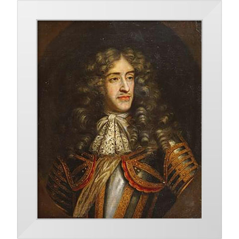 Portrait of James, Duke of York White Modern Wood Framed Art Print by Gascars, Henri