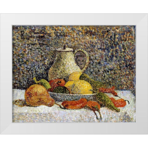 Still Life White Modern Wood Framed Art Print by Gauguin, Paul