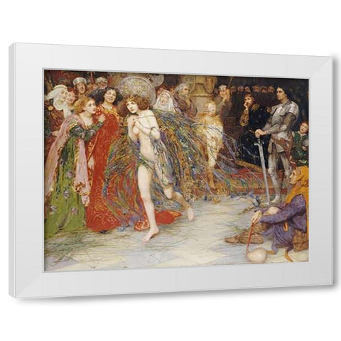 The Magic Mantle White Modern Wood Framed Art Print by Gloag, Isobel Lilian