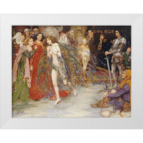 The Magic Mantle White Modern Wood Framed Art Print by Gloag, Isobel Lilian