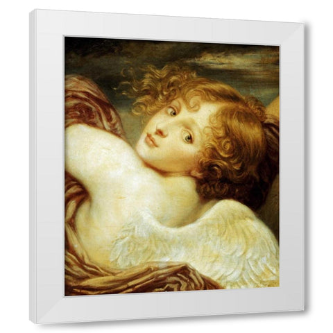 Cupid White Modern Wood Framed Art Print by Greuze, Jean-Baptiste