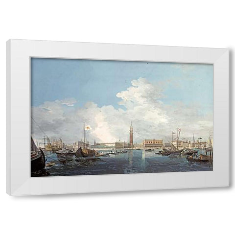 The Bacino, Venice White Modern Wood Framed Art Print by Grubacs, Carlo