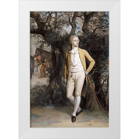 Arthur Hill, 2nd Marquess of Downshire White Modern Wood Framed Art Print by Hamilton, Hugh Douglas