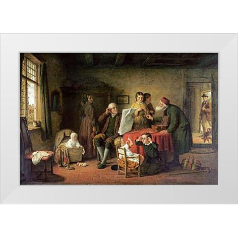 Try Dese Pair White Modern Wood Framed Art Print by Hardy, Frederick Daniel