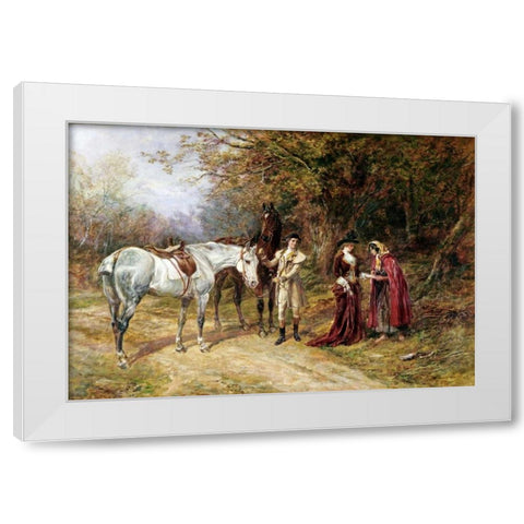 The Fortune Teller White Modern Wood Framed Art Print by Hardy, Heywood