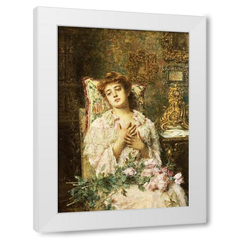 Love Offerings White Modern Wood Framed Art Print by Harlamoff, Alexei Alexeiewitsch