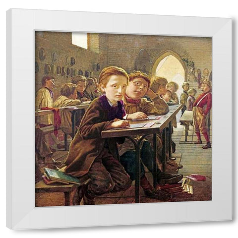 In The Classroom White Modern Wood Framed Art Print by Harris, J.