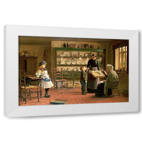 Gone But Not Forgotten White Modern Wood Framed Art Print by Hayllar, James