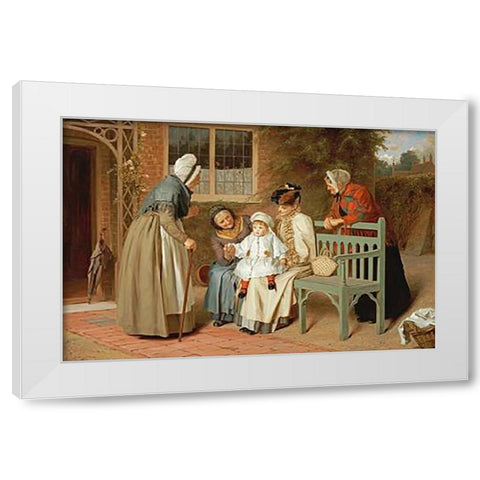 The Centre of Attraction White Modern Wood Framed Art Print by Hayllar, James