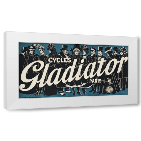 Cycles Gladiator White Modern Wood Framed Art Print by Henri, Paolo