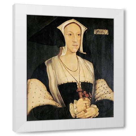 Portrait of Margaret Wotton White Modern Wood Framed Art Print by Holbein, Hans