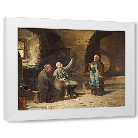 The Welcome Arrival White Modern Wood Framed Art Print by Humborg, Adolf
