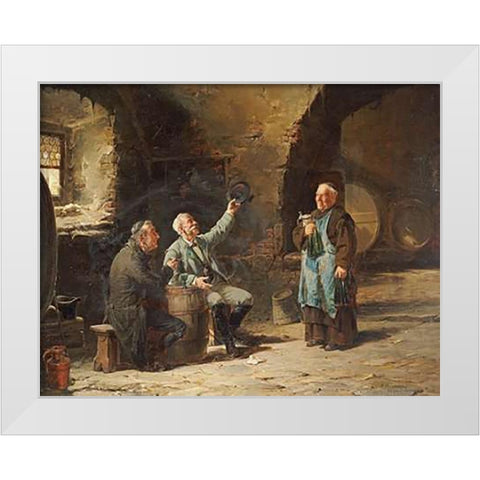 The Welcome Arrival White Modern Wood Framed Art Print by Humborg, Adolf