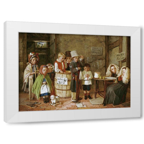 The Police Court White Modern Wood Framed Art Print by Hunt, Charles