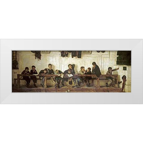 Left To Their Own Devices White Modern Wood Framed Art Print by Igler, Gustav