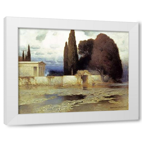 A Classical Landscape White Modern Wood Framed Art Print by Keller, Ferdinand