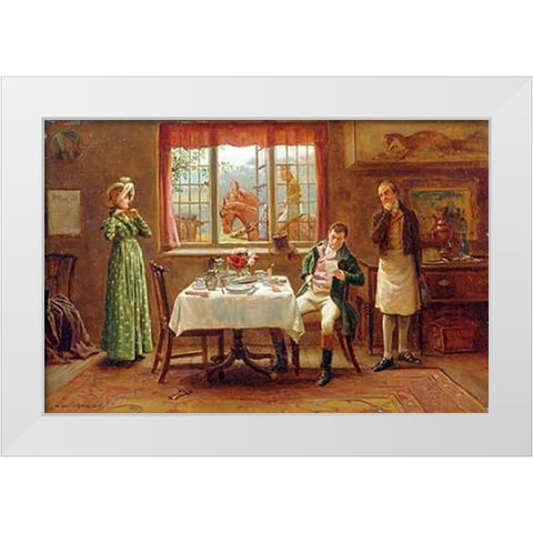The Departure White Modern Wood Framed Art Print by Kilburne, George Goodwin