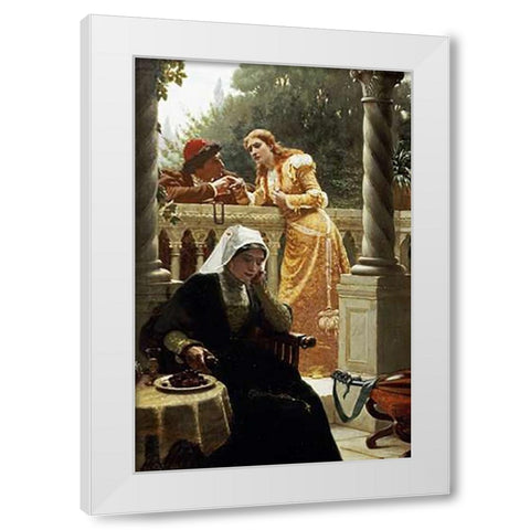 A Stolen Interview White Modern Wood Framed Art Print by Leighton, Edmund Blair