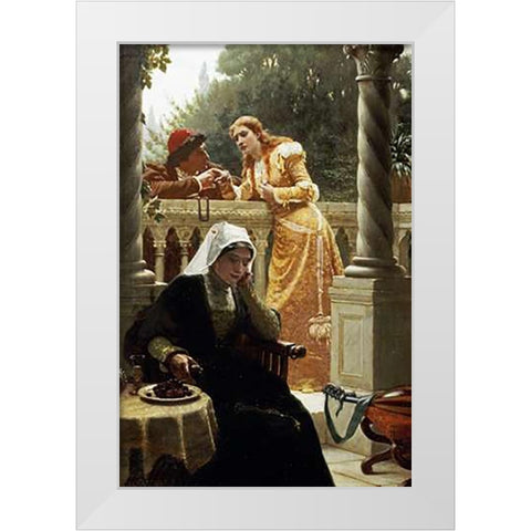 A Stolen Interview White Modern Wood Framed Art Print by Leighton, Edmund Blair